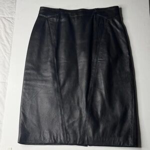 Vintage 90's Leather Pencil Skirt size 6